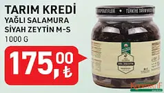 TARIM KREDİ YAĞLI SALAMURA SİYAH ZEYTİN M-S 1000 G TARIM KREDİ YAĞLI SALAMURA SİYAH ZEYTİN M-S 1000 G